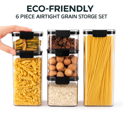 Eco-Friendly 6 Piece Airtight Grain Storage Set