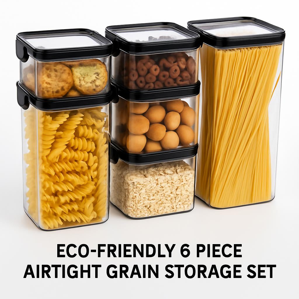 Eco-Friendly 6 Piece Airtight Grain Storage Set