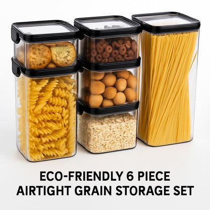 Eco-Friendly 6 Piece Airtight Grain Storage Set