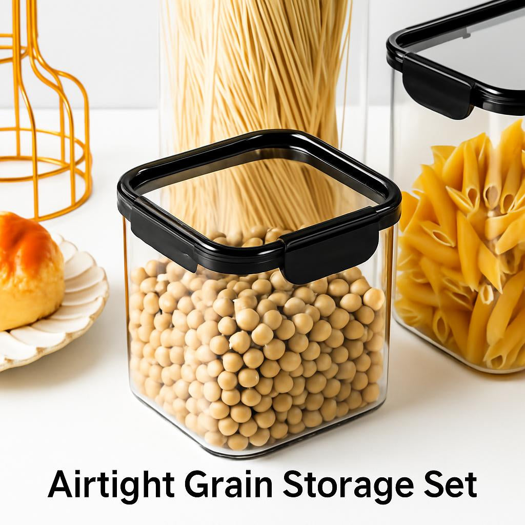 Eco-Friendly 8 Piece Airtight Grain Storage Set