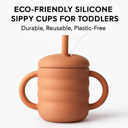 Eco-Friendly Silicone Sippy Cups for Toddlers - Durable, Reusable, Plastic-Free