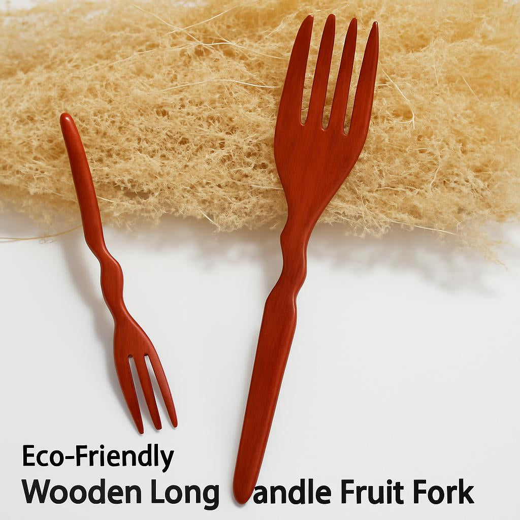 Eco-Friendly Wooden Forks - Sustainable, Reusable Cutlery Set