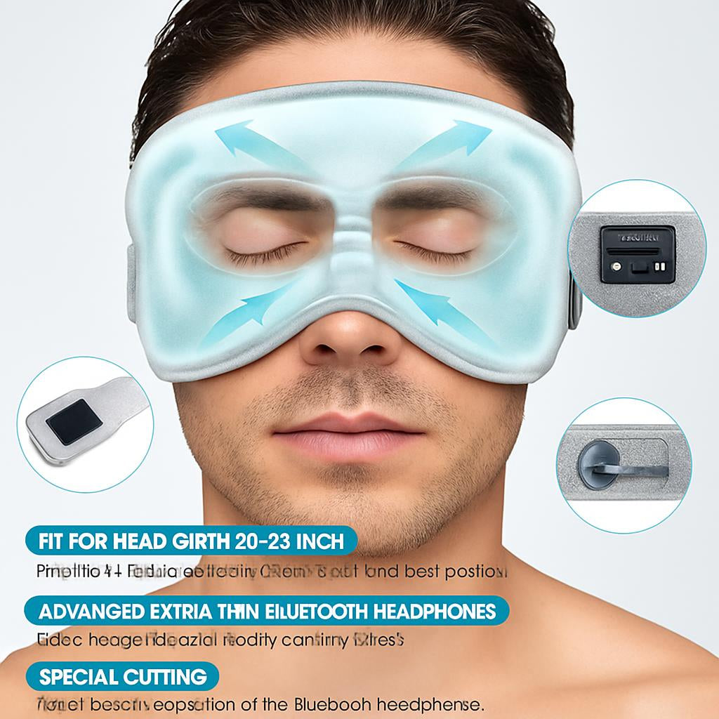 Sleep Mask with Built-In White Noise for Enhanced Sleep