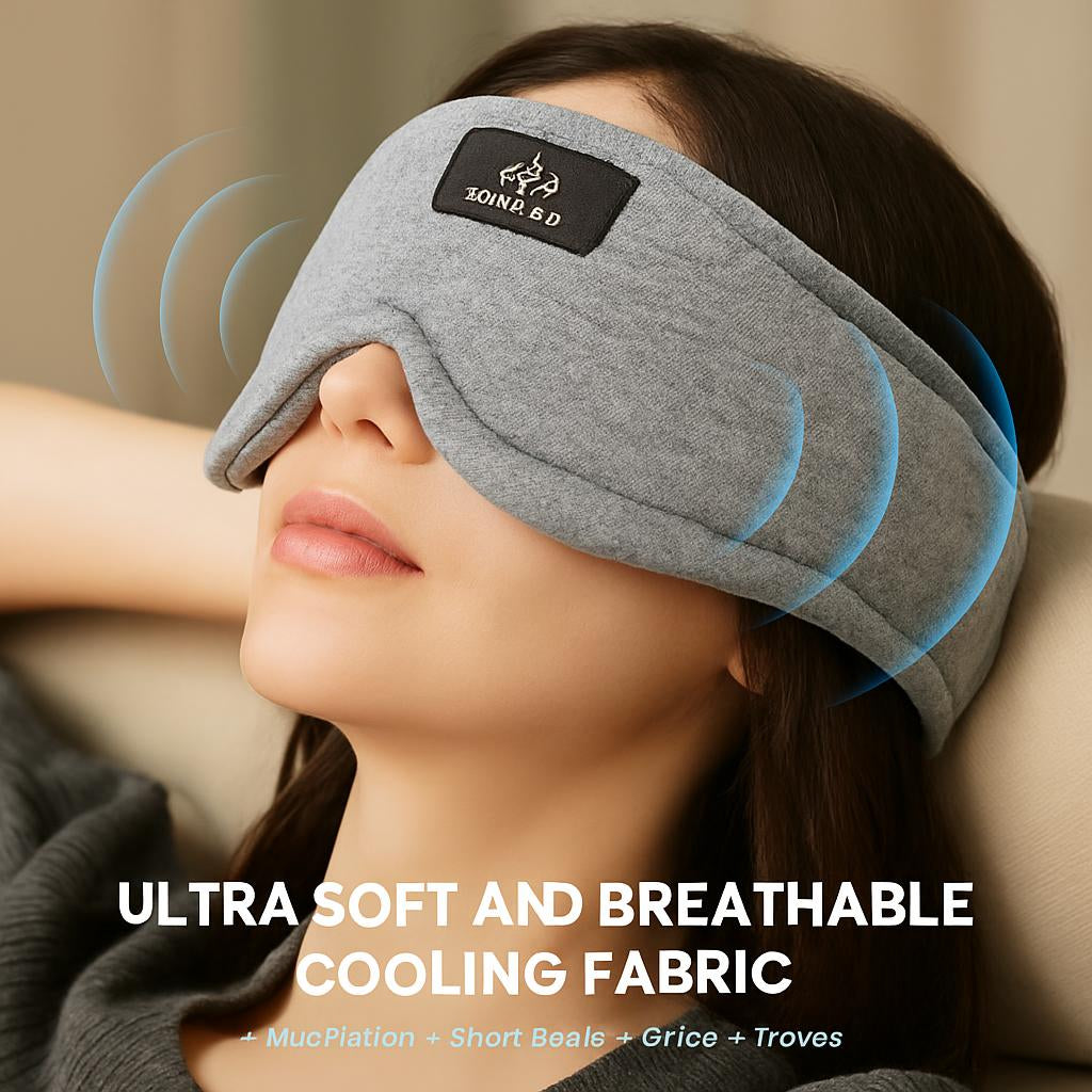 Sleep Mask with Built-In White Noise for Enhanced Sleep