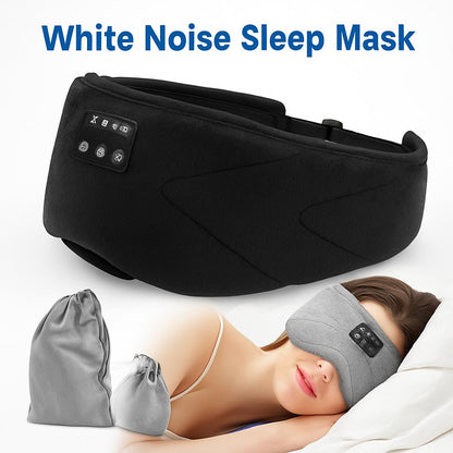 Sleep Mask with Built-In White Noise for Enhanced Sleep