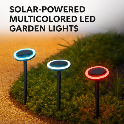 Solar-Powered Multicolored LED Garden Lights - Eco-Friendly Outdoor Lighting