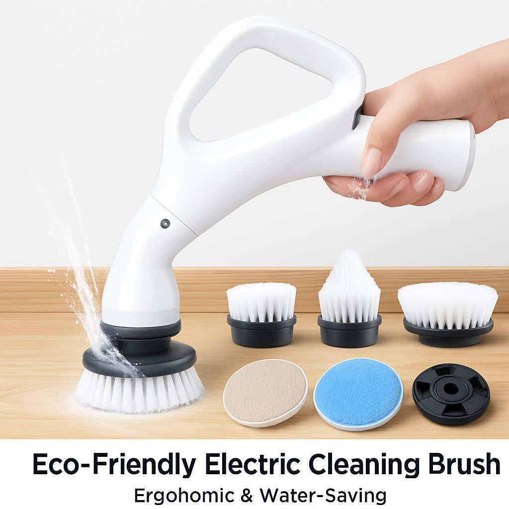 Eco-Friendly Electric Cleaning Brush - Ergonomic & Water-Saving