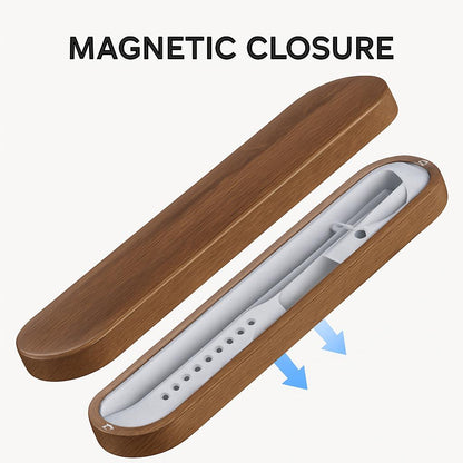 Eco-Friendly Walnut Storage Box for iPad & Stylus