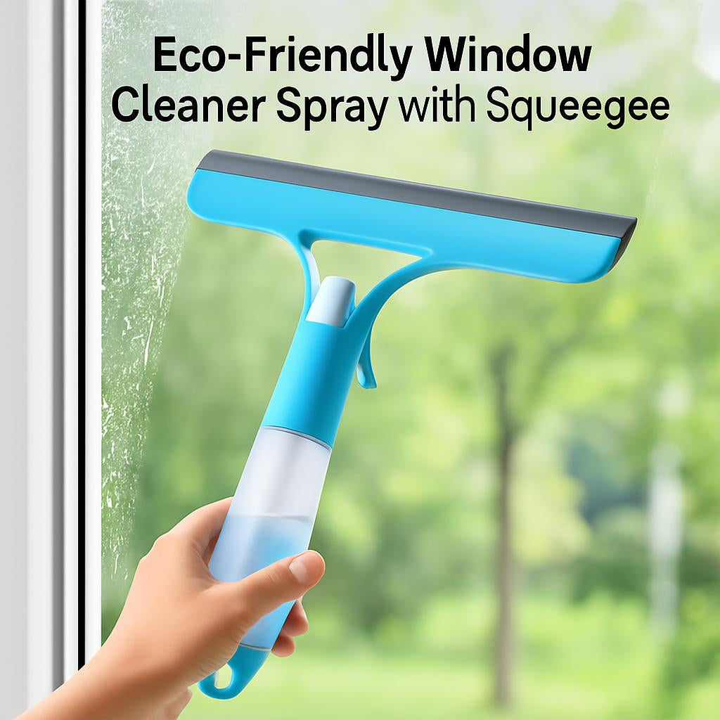 Eco-Friendly Window Cleaner Spray with Squeegee