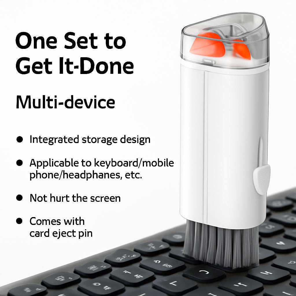 Eco-Friendly Keyboard & Headset Cleaning Brush