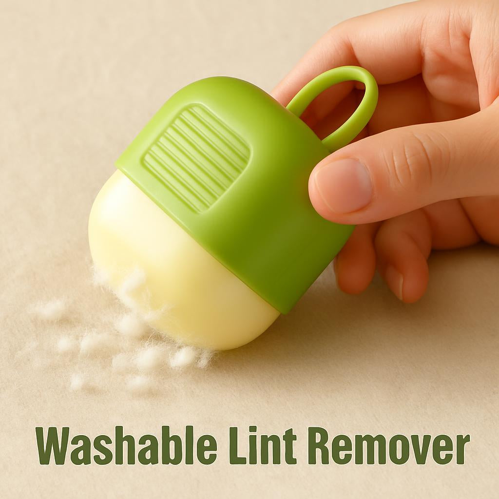 Eco-Friendly Washable Lint Remover in Green and Beige