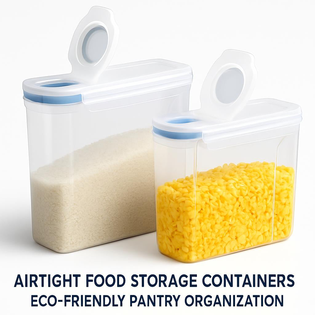 Airtight Food Storage Containers - Eco-Friendly Pantry Organization