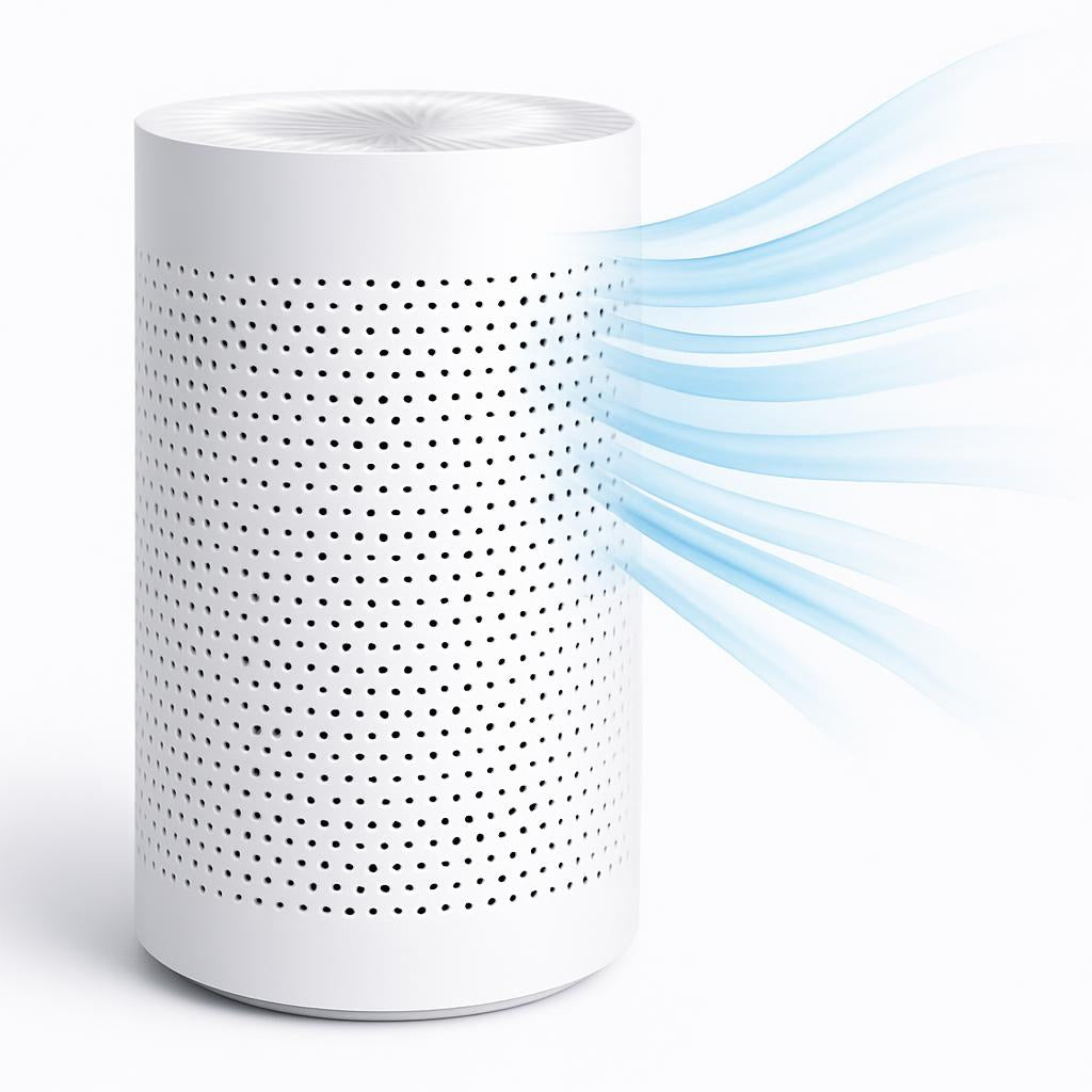 Energy-Efficient Cylindrical Air Purifier with Washable Filters