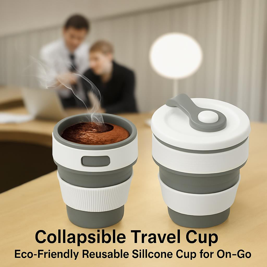 Collapsible Travel Cup - Eco-Friendly Reusable Silicone Cup