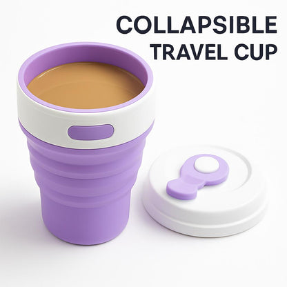 Collapsible Travel Cup - Eco-Friendly Reusable Silicone Cup for On-the-Go