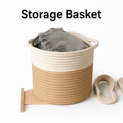 Eco-Friendly Hand Woven Storage Basket for Clothes & Toys