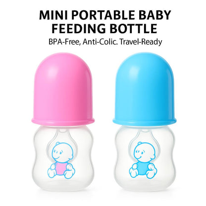 Mini Portable Baby Feeding Bottle with BPA-Free and Anti-Colic Features