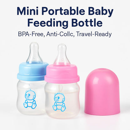 Mini Portable Baby Feeding Bottle - BPA-Free, Anti-Colic, Travel-Ready