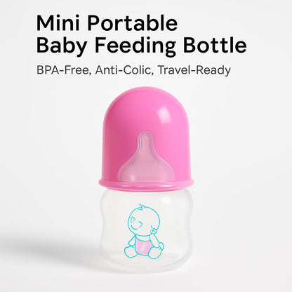 Mini Portable Baby Feeding Bottle - BPA-Free, Anti-Colic, Travel-Ready