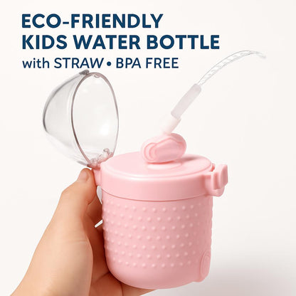 Eco-Friendly Kids Water Bottle with Straw - BPA Free