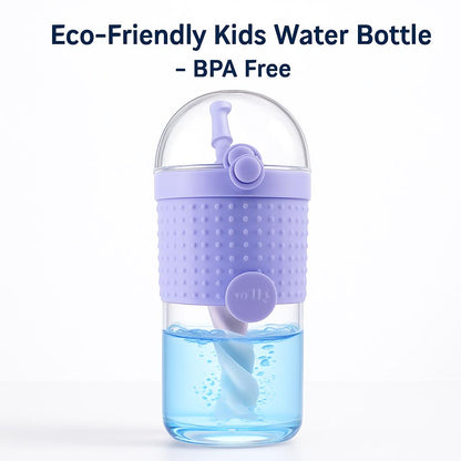Eco-Friendly Kids Water Bottle with Straw - BPA Free