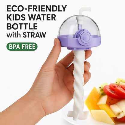 Eco-Friendly Kids Water Bottle with Straw - BPA Free