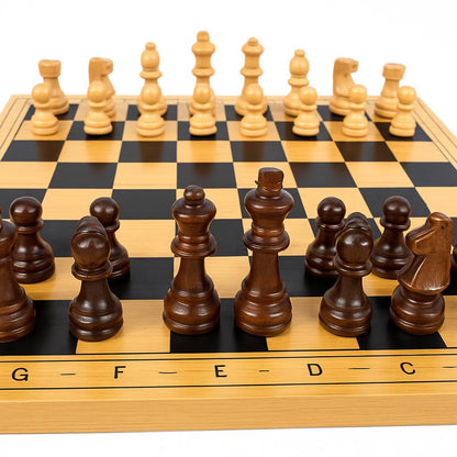 Eco-Friendly Wooden Chess Set - Sustainable Board Game for Mindful Play