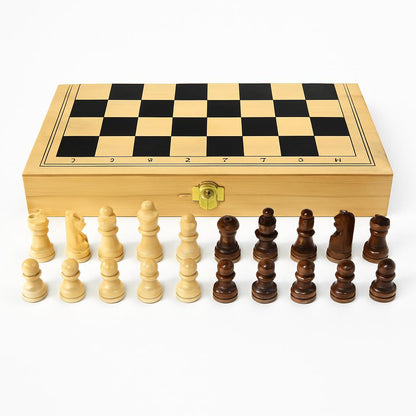 Eco-Friendly Wooden Chess Set - Sustainable Board Game for Mindful Play