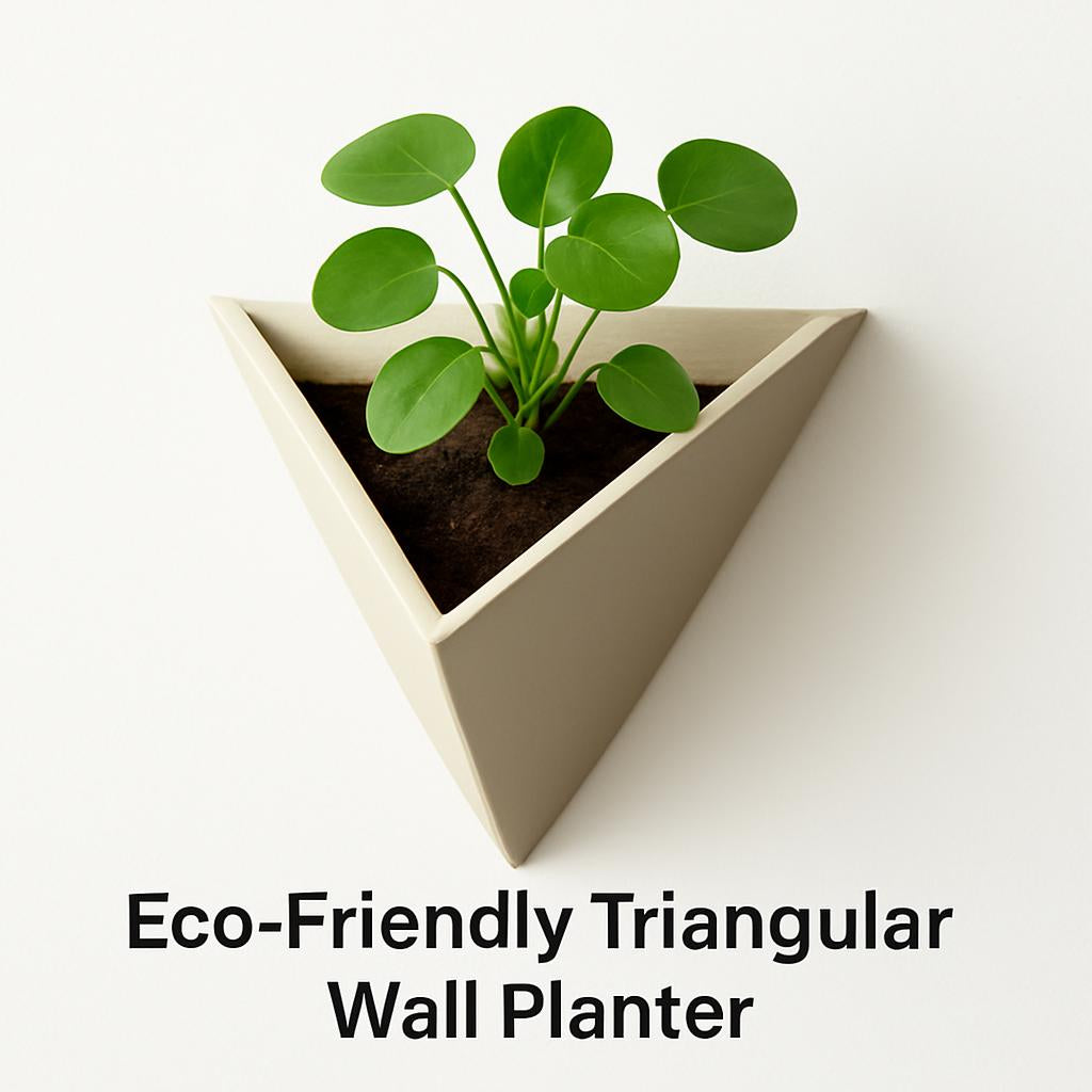 Eco-Friendly Triangular Wall Planter for Indoor Greenery