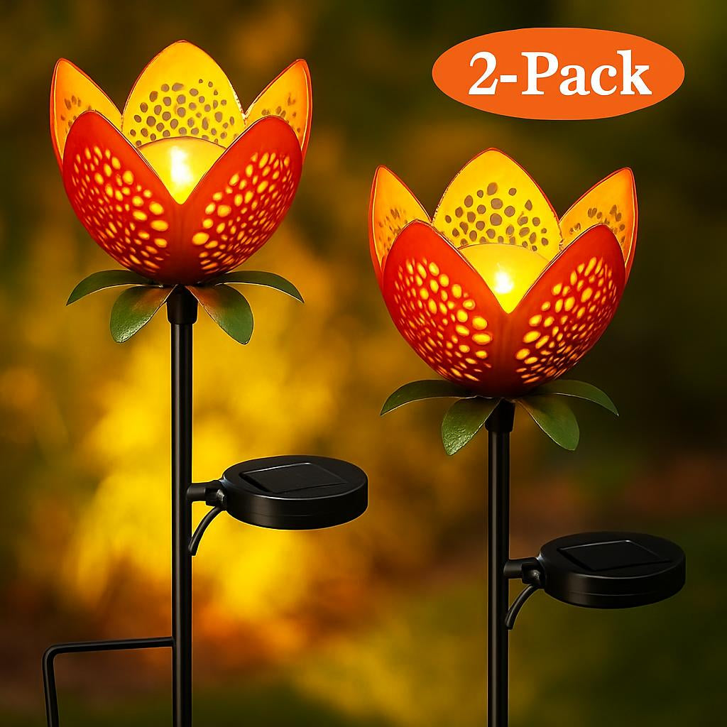 Solar Flower Garden Lights - Eco-Friendly Outdoor Décor