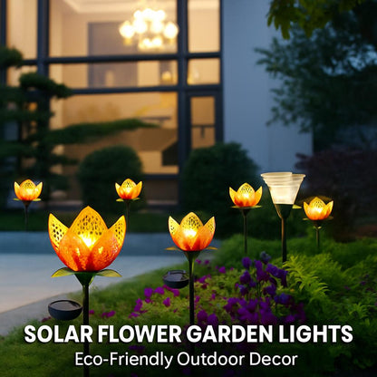 Solar Flower Garden Lights - Eco-Friendly Outdoor Décor