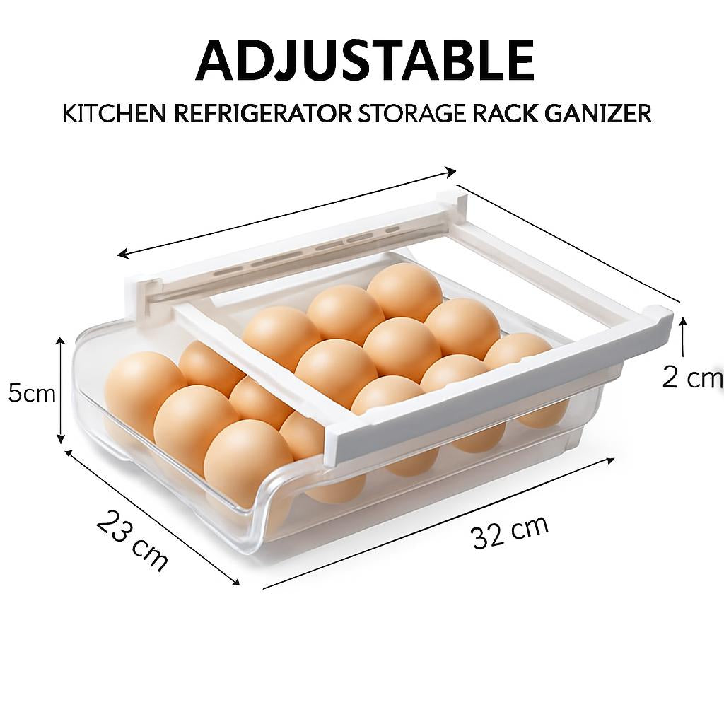 Adjustable Kitchen Refrigerator Storage Rack Organizer