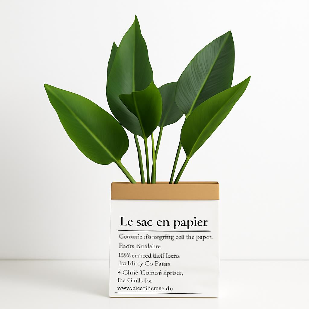 Eco-Friendly Artificial Plant with Biodegradable Paper Bag