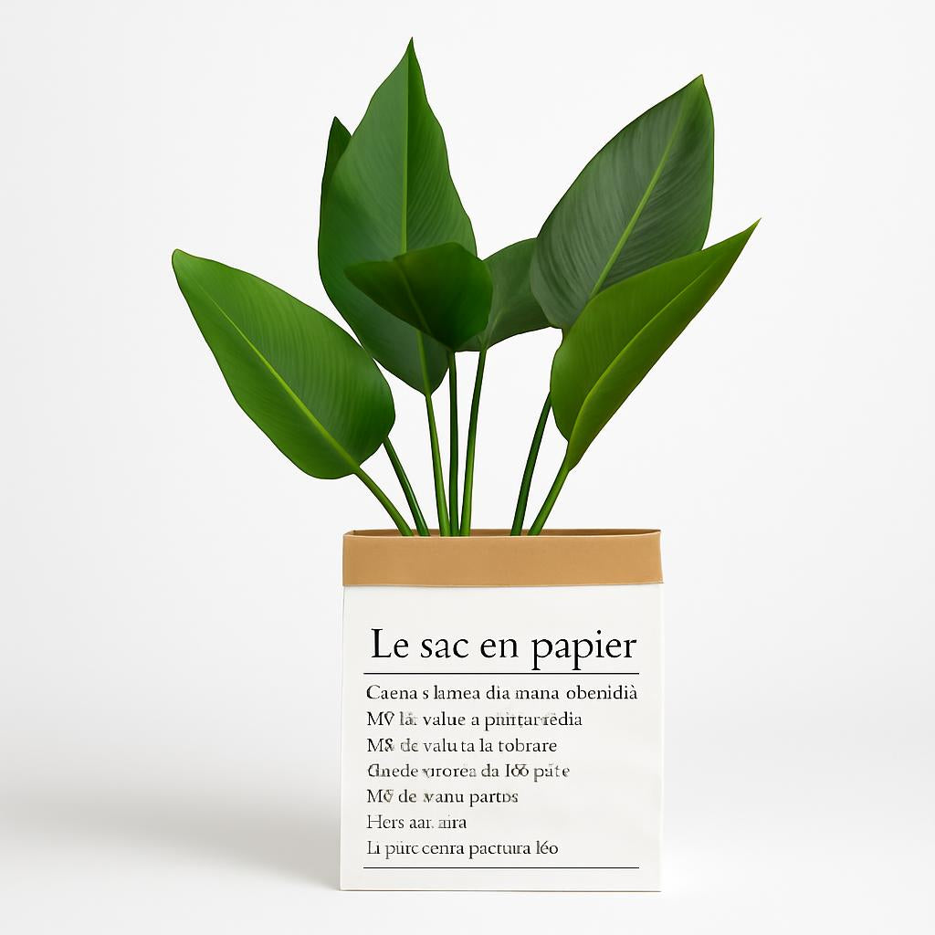 Eco-Friendly Artificial Plant with Biodegradable Paper Bag