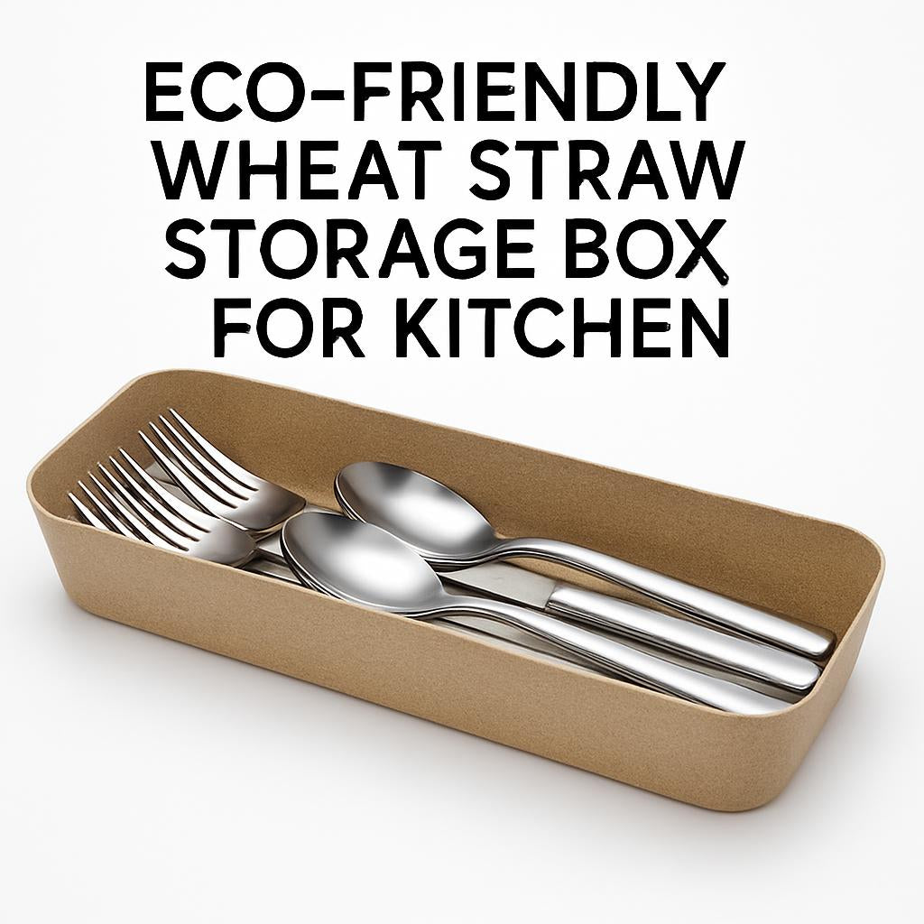 Eco-Friendly Wheat Straw Storage Box for Kitchen