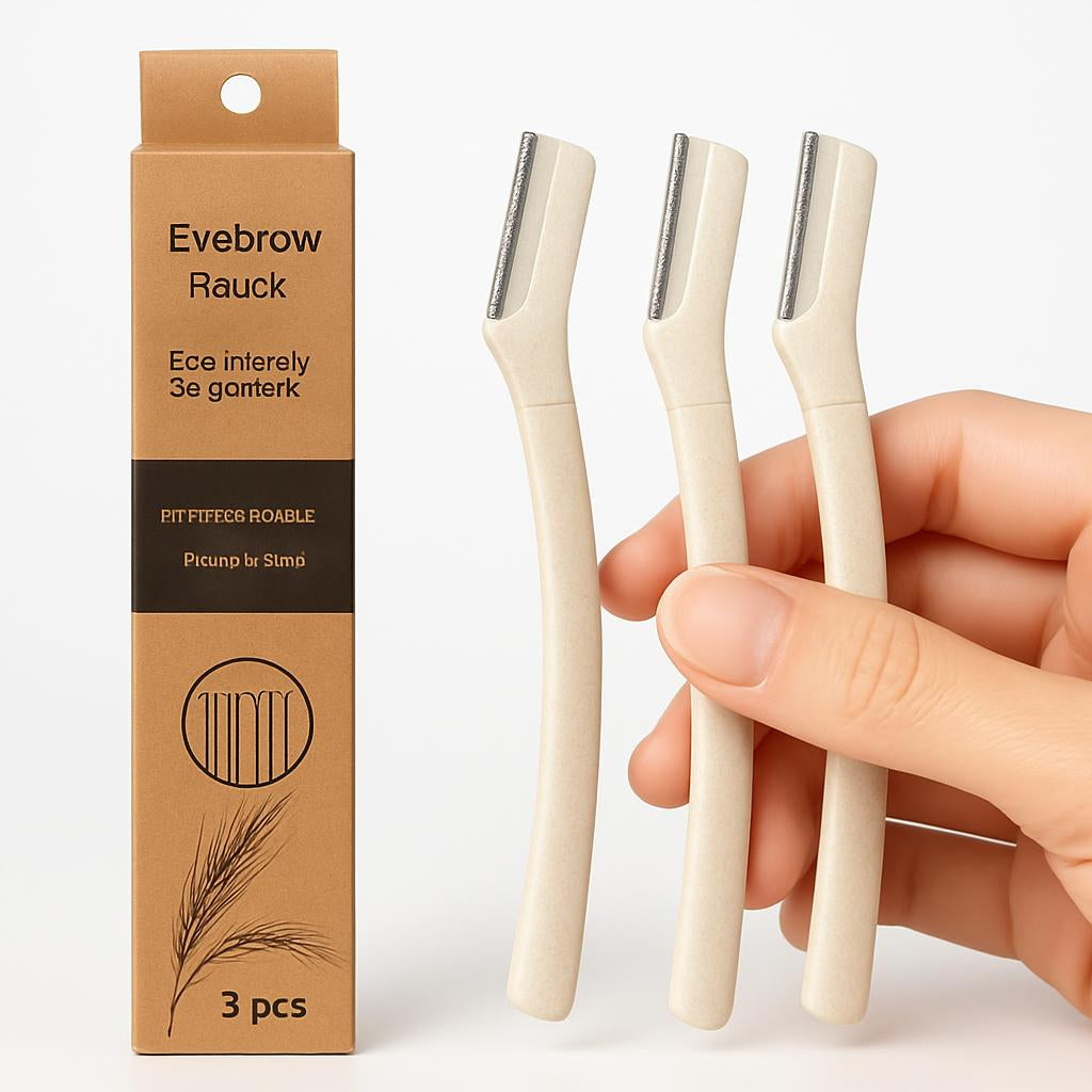 Biodegradable Eyebrow Razor with Eco-Friendly Packaging