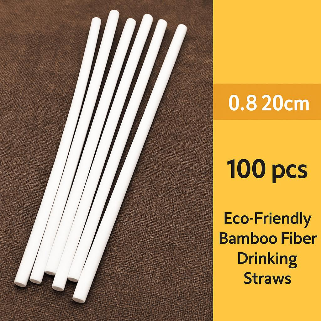 Eco-Friendly Bamboo Fiber Drinking Straws