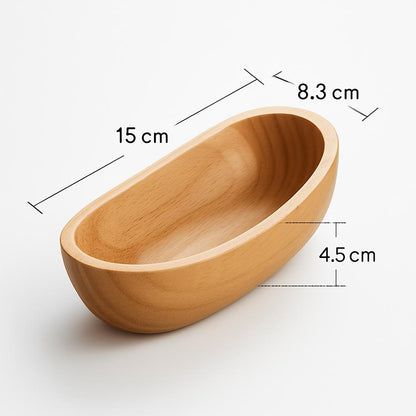 Eco-Friendly Natural Rubber Wood Salad Bowl