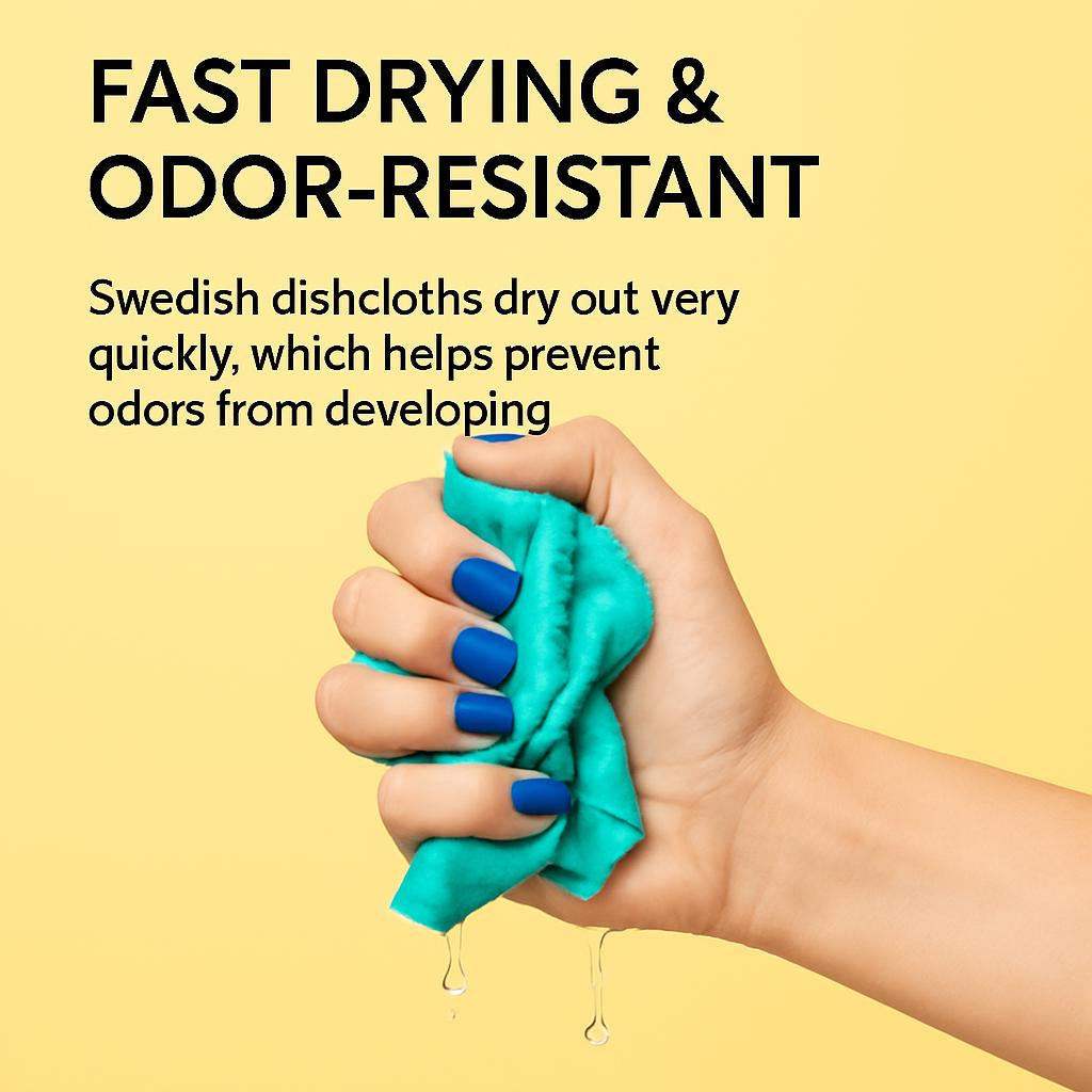 Green Eco-Friendly Swedish Dishcloth for Cleaning