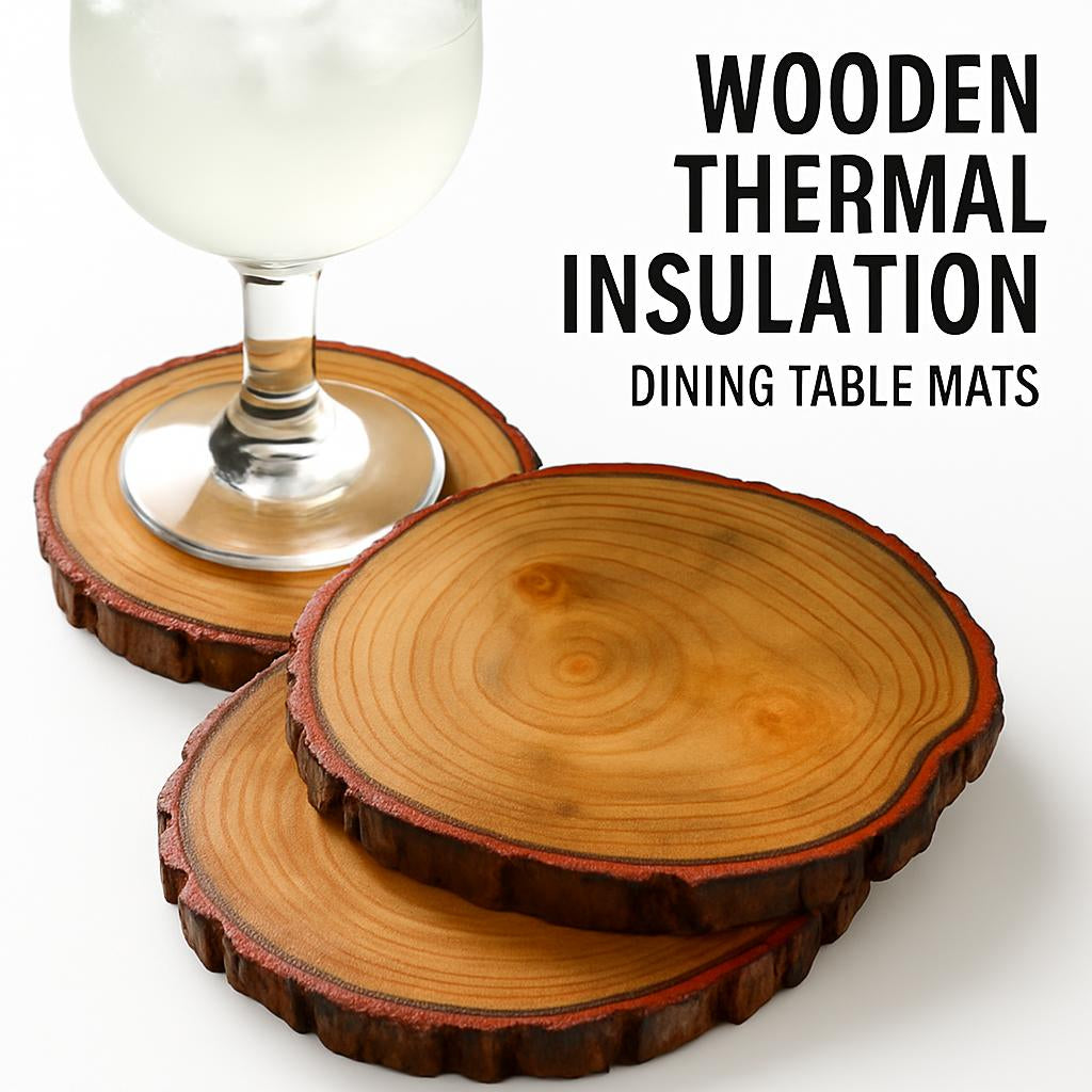 Eco-Friendly Wooden Thermal Insulation Dining Table Mats