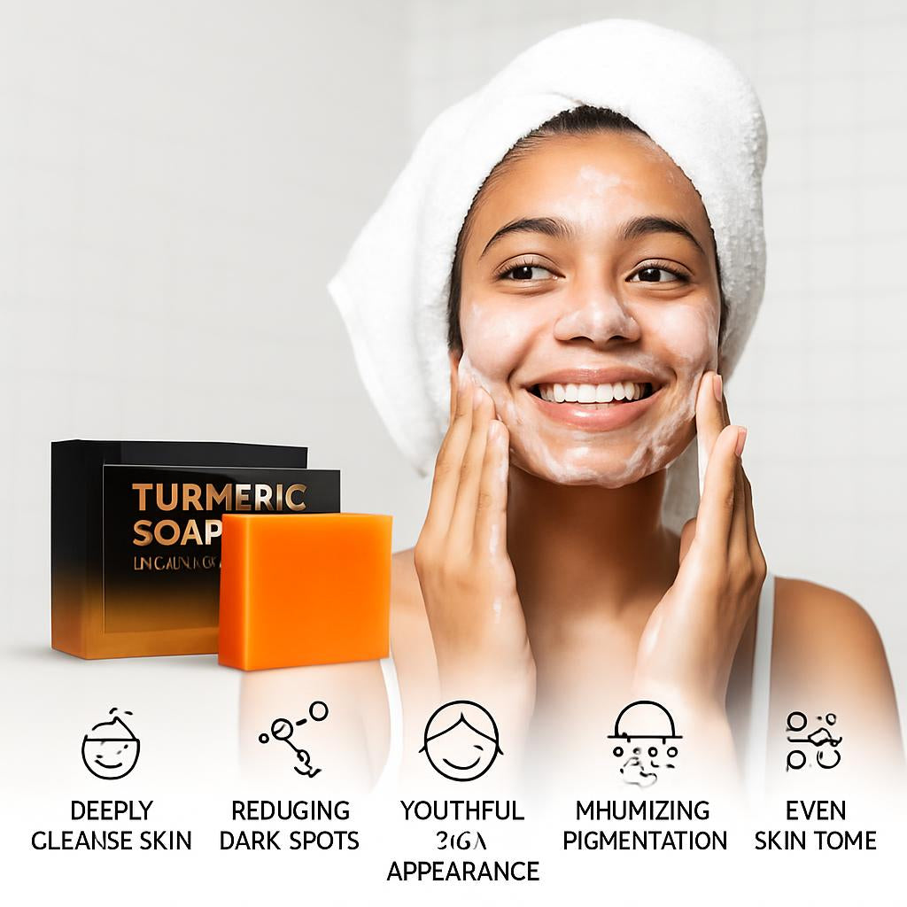 Organic Turmeric Soap Bar - Natural & Biodegradable