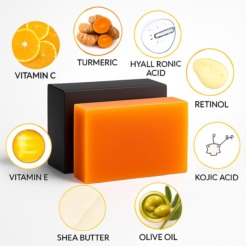 Organic Turmeric Soap Bar - Natural & Biodegradable