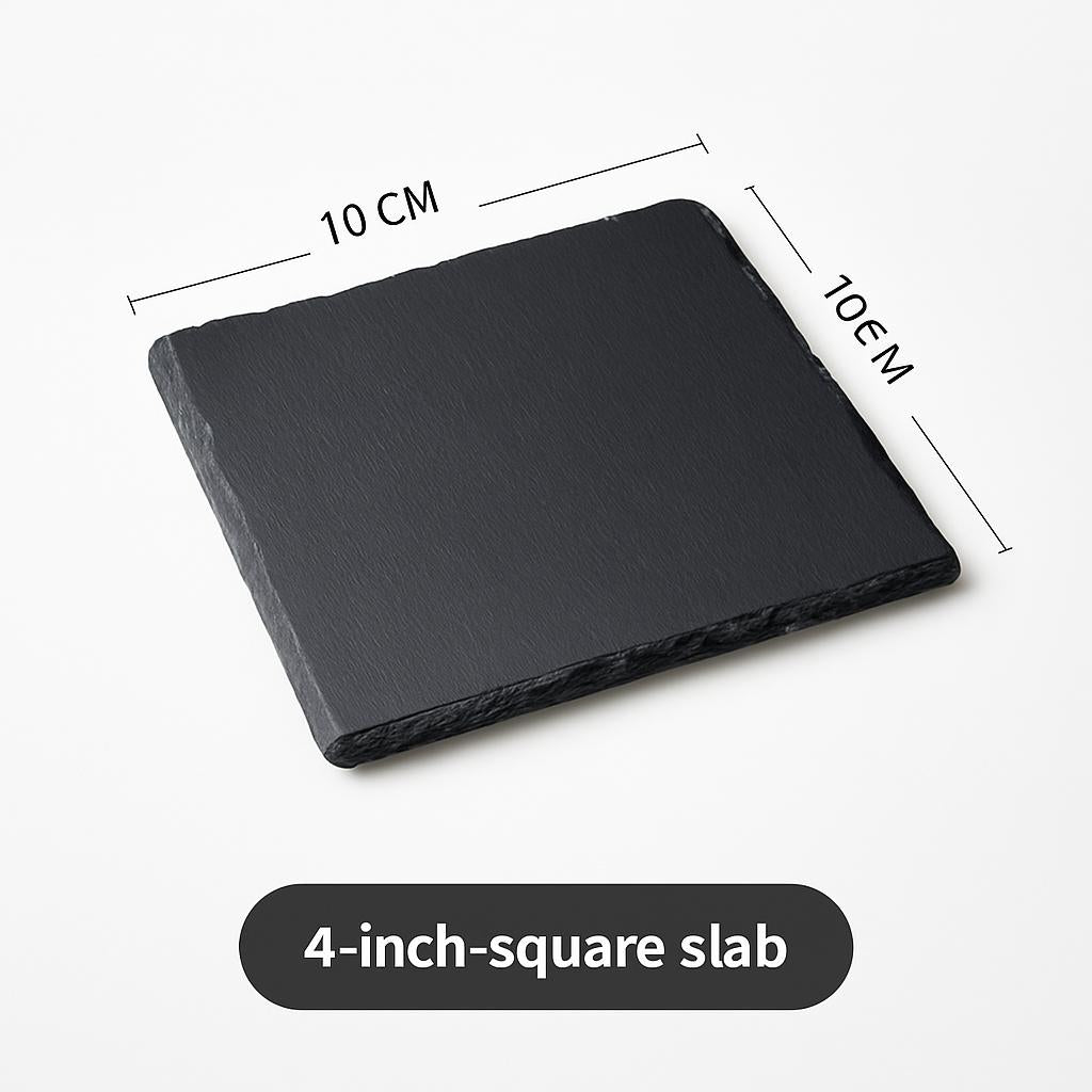 Eco-Friendly Black Natural Slate Serving Plate