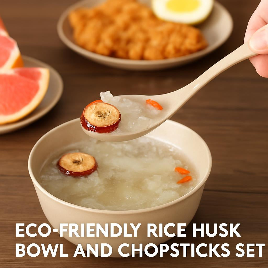 Eco-Friendly Bamboo Spoon and Bowl Set - Sustainable Dining Essentials