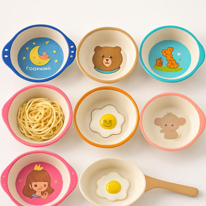 Eco-Friendly Children's Bowls with Animal Designs