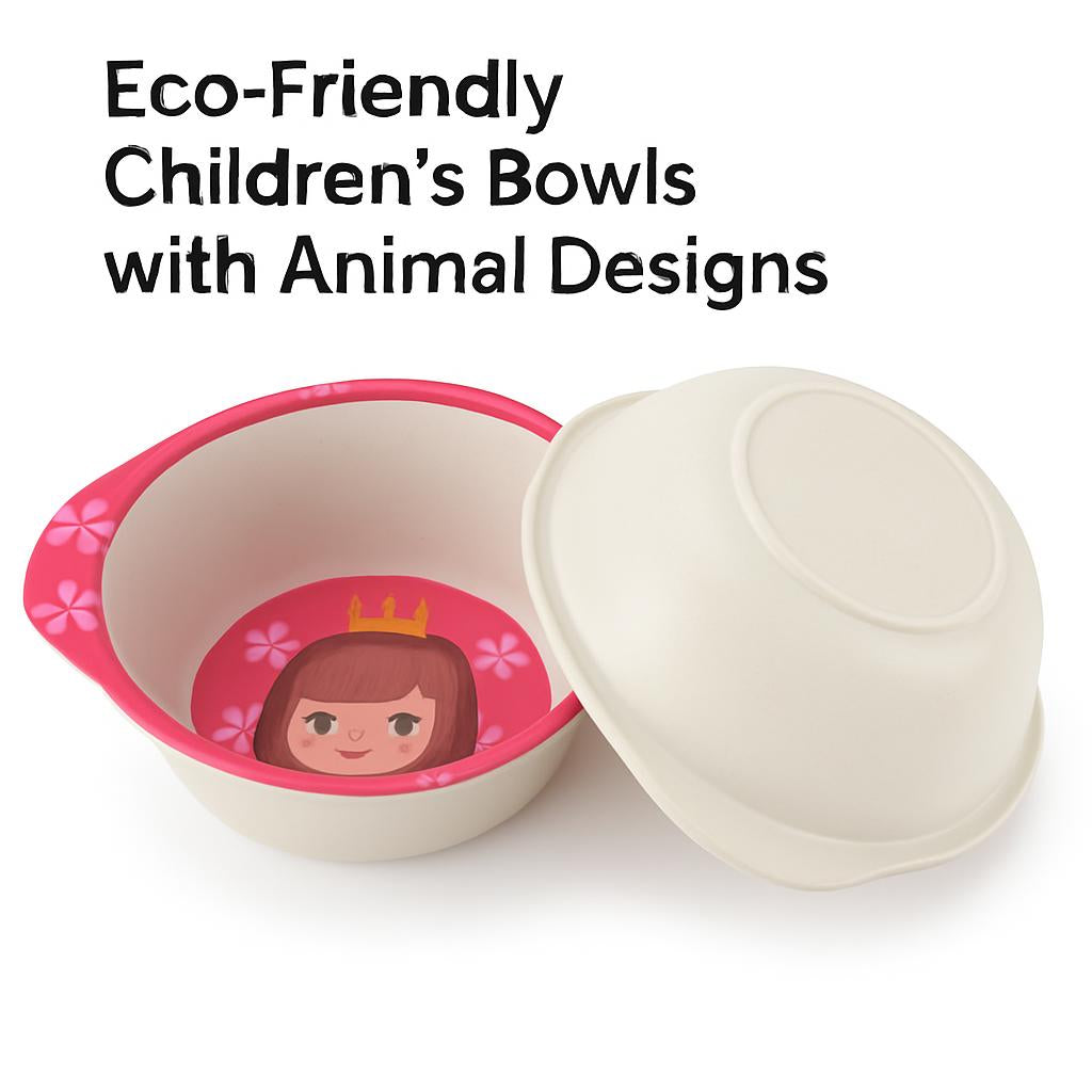 Eco-Friendly Children's Bowls with Animal Designs