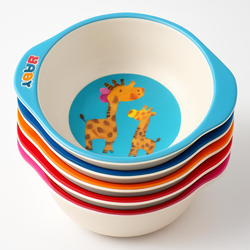 Eco-Friendly Children's Bowls with Animal Designs