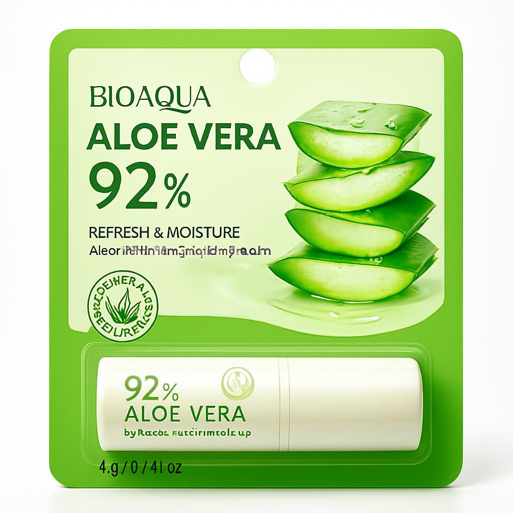 Aloe Vera Lip Balm in Green Packaging