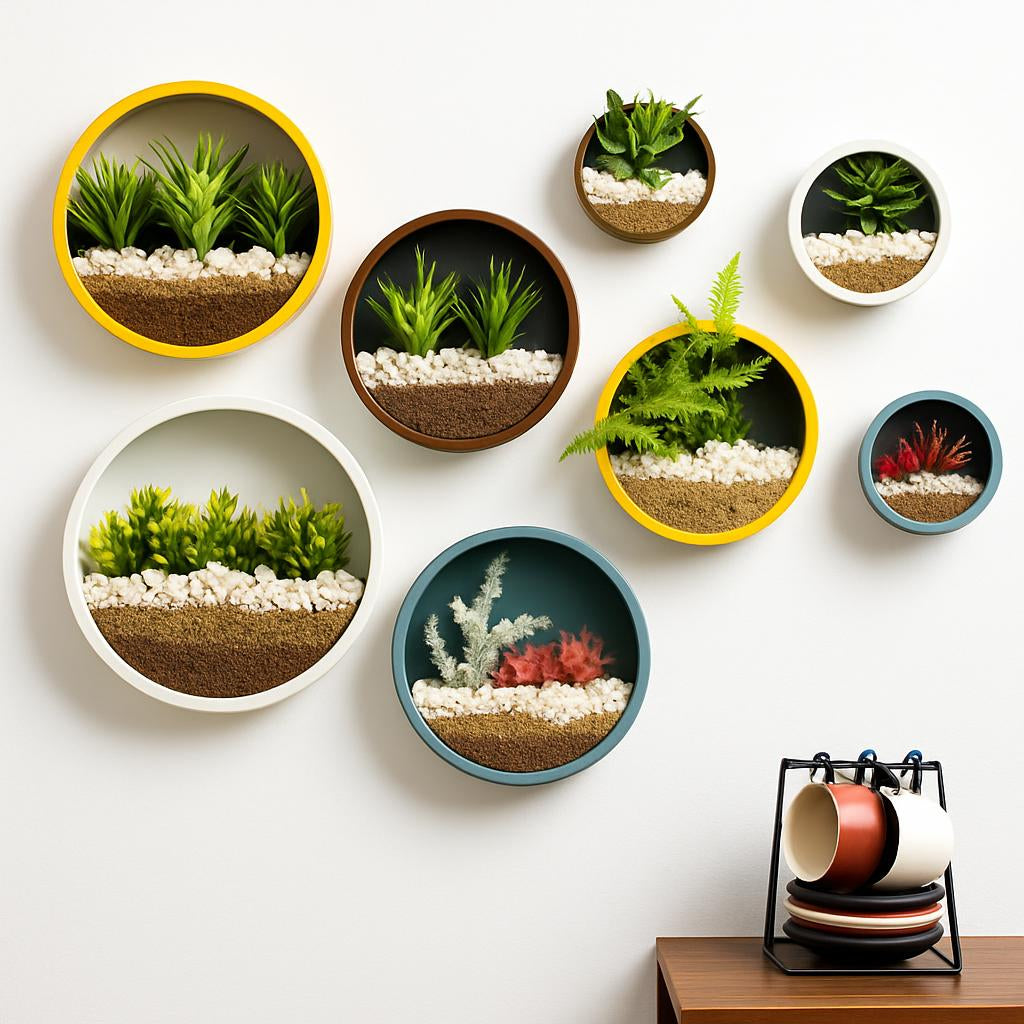 Eco-Friendly Circular Wall-Mounted Planters