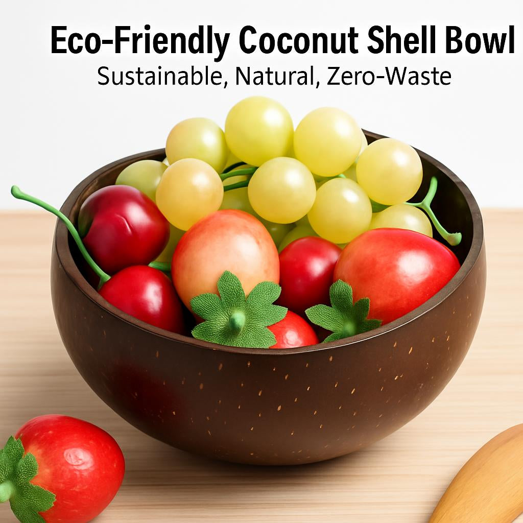 Eco-Friendly Coconut Shell Bowl - Sustainable, Natural, Zero-Waste